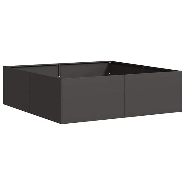 vidaXL Planter Black 100x100x30 cm Steel