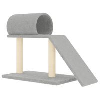 vidaXL Cat Scratching Posts with Tunnel and Ladder Light Grey 55.5 cm