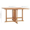 vidaXL Folding Garden Dining Table 120x120x75 cm Solid Teak Wood