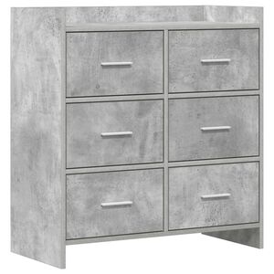 vidaXL Sideboard Concrete Grey 75 x 33 x 80 cm Engineered Wood