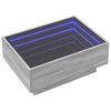 vidaXL Coffee Table with LED Grey Sonoma 70x50x30 cm Engineered Wood