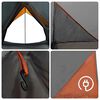 vidaXL Tents with Roof Grey and orange 220 x 233 x 184 cm Polyester
