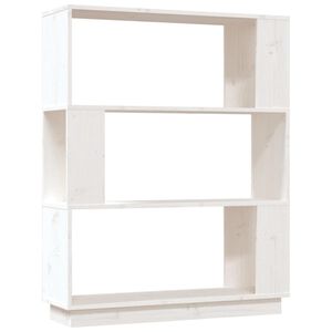 vidaXL Book Cabinet/Room Divider White 80x25x101 cm Solid Wood Pine