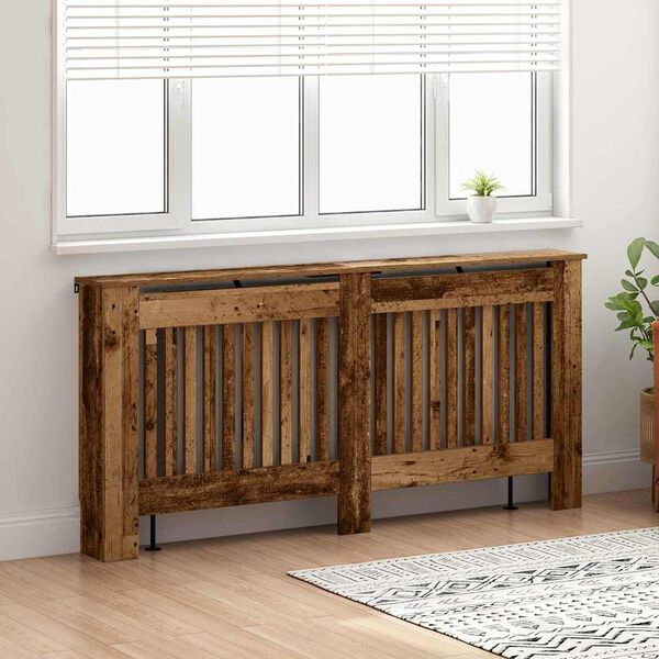 vidaXL Radiator Cover Old Wood 172 x 19 x 81.5 cm Engineered Wood