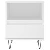 vidaXL Bedside Cabinets 2 pcs White 40x35x50 cm Engineered Wood