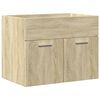 vidaXL 3 Piece Bathroom Furniture Set Sonoma Oak Engineered Wood