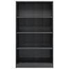vidaXL 4-Tier Book Cabinet High Gloss Grey 80x24x142 cm Engineered Wood