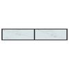 vidaXL Console Table White Marble 200x35x75.5cm Tempered Glass