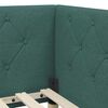 vidaXL Corner Bed Frame with Headboard Dark Green 100 x 200 cm Fabric