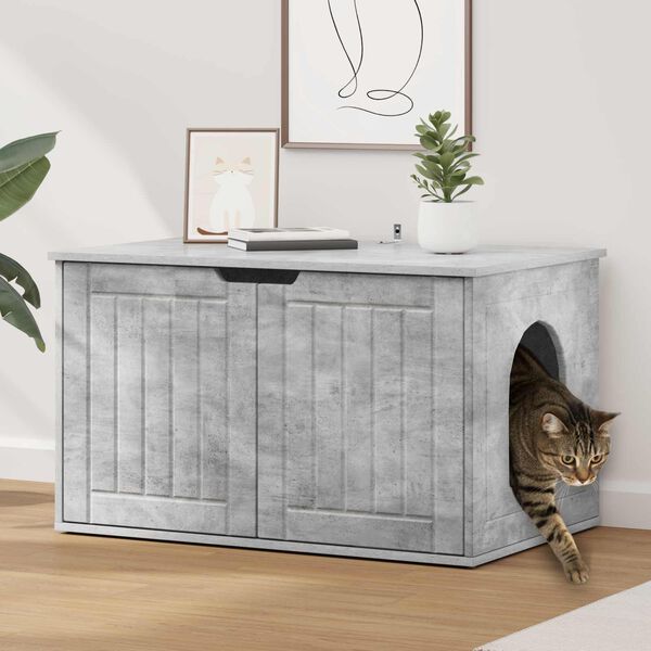 vidaXL Cat House Concerte 85 x 55 x 53.5 cm Engineered Wood