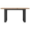 vidaXL Coffee Table O-Frame 80x50x40.5 cm Solid Wood Pine and Steel