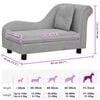 vidaXL Dog Sofa with Pillow Grey 83x44x44 cm Plush