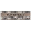 vidaXL Kitchen Rug Grey Bon Appetit 180 x 60 cm 100% Polyamide