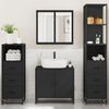 vidaXL 4&nbsp;Piece Bathroom Furniture Set&nbsp;Black Engineered Wood