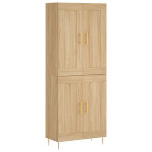 vidaXL Highboard Sonoma Oak 69.5x34x180 cm Engineered Wood
