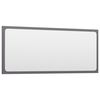 vidaXL Bathroom Mirror High Gloss Grey 90x1.5x37 cm Engineered Wood