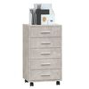 vidaXL Drawer Cabinet with Castors Concrete Grey Engineered Wood