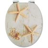 vidaXL Toilet Seat 2 pcs Yellow and White 44 x 38 cm MDF board