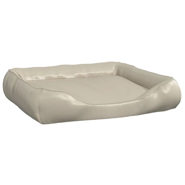 vidaXL Dog Bed Beige 105x80x25 cm Faux Leather