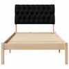 vidaXL Bed Frame with Upholstered Headboard Brown 90 x 190 cm