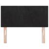 vidaXL Headboard with Headboard Black 100 cm Faux Leather