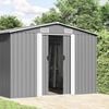 vidaXL Garden Shed 257x392x181 cm Metal Grey