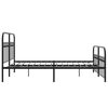 vidaXL Metal Bed Frame without Mattress with Footboard Black 160x200cm