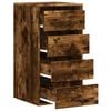 vidaXL Corner Chest of Drawers Smoked Oak 40x41x76 cm Engineered Wood