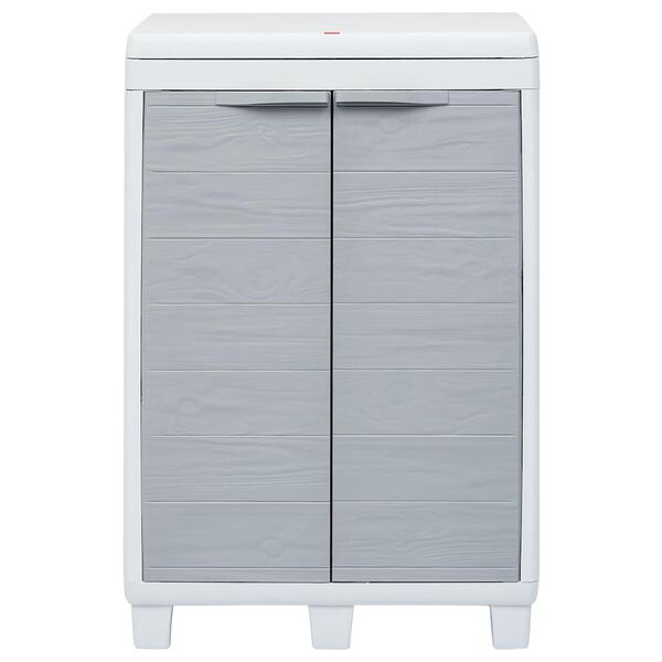 vidaXL Garden Dustbin with 3 Bags Light Grey 65x38x102 cm