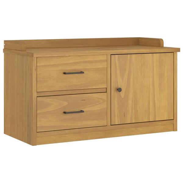 vidaXL Hallway Bench SANDNES 87x40x50 cm Solid Wood Pine