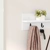 vidaXL Wall-Mounted Coat Rack White 80 x 10.5 x 18 cm Engineered wood