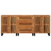 vidaXL Sideboards 3 pcs 60x34x75 cm Solid Wood Acacia