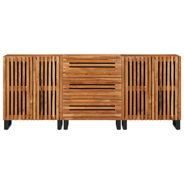 vidaXL Sideboards 3 pcs 60x34x75 cm Solid Wood Acacia