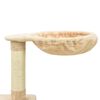 vidaXL Cat Tree with Sisal Scratching Posts Beige 122 cm