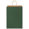 vidaXL Paper Bags 50 pcs with Handles Green 32x17x44 cm