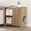vidaXL Cat House Artisian Oak 72 x 42.5 x 70 cm Engineered Wood
