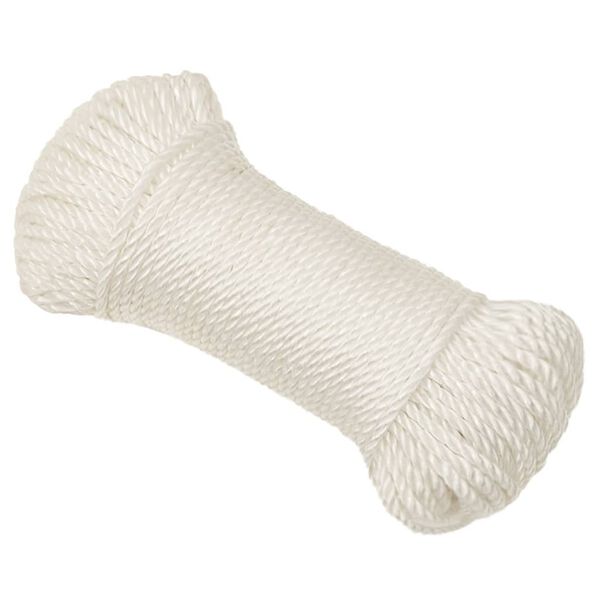 vidaXL Work Rope White 6 mm 50 m Polypropylene