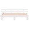 vidaXL Bed Frame with Headboard White 180 x 200 cm Solid Pine Wood