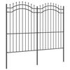 vidaXL Garden Fence Grey 240 x 215 cm Powder-coated steel