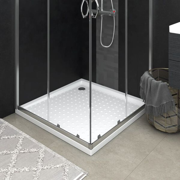 vidaXL Shower Base Tray with Dots White 80x80x4 cm ABS
