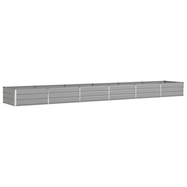 vidaXL Planter Light Grey 580 x 100 x 45 cm Galvanised Steel