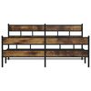 vidaXL Metal Bed Frame without Mattress Smoked Oak 200x200 cm