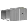 vidaXL Garden Shed Grey 277x365,5x179 cm Galvanised Steel