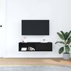 vidaXL TV Cabinet Black Oak 100x31x25.5 cm Engineered Wood