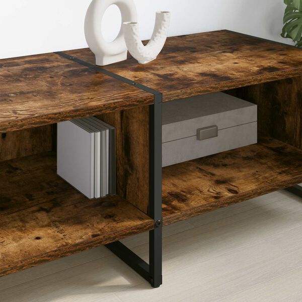 vidaXL TV Cabinet Smoke Oak 170.5 x 36 x 30.5 cm Engineered Wood