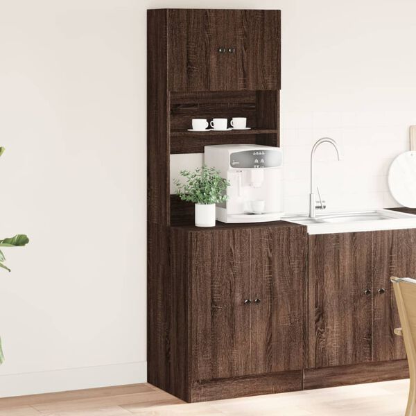 vidaXL Kitchen Cabinet Brown Oak 60x50x180 cm Engineered Wood