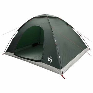 vidaXL Camping Tent 6-Person Army Green 185T Polyester with PU coating