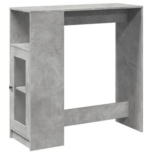 vidaXL Bar Table with Racks Concrete Grey 101x40x103.5 cm