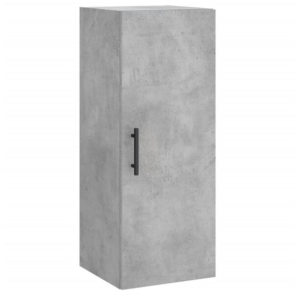 vidaXL Wall Mounted Cabinet Concrete Grey 34.5x34x90 cm