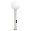 vidaXL Bollard Light with Sensor&Outlet 80 cm Stainless Steel IP44